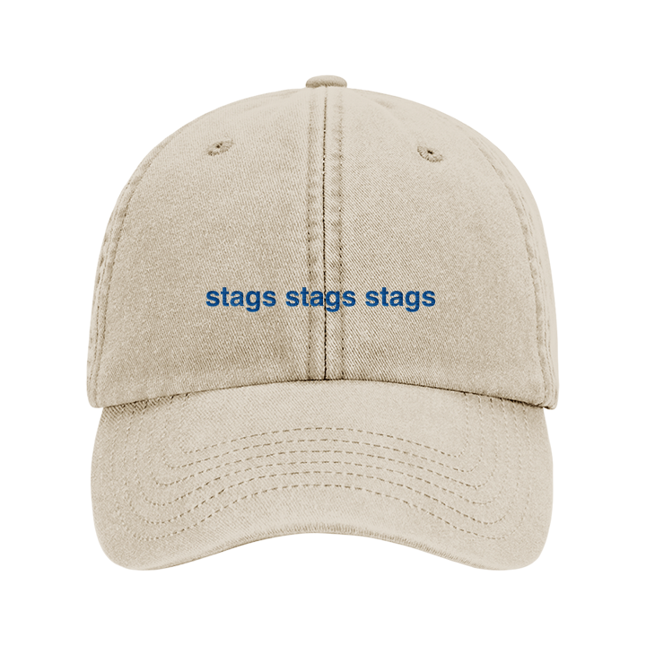 An embroidered golf cap that reads upload your golf club crest here with optional text line 1 and optional text line 2 