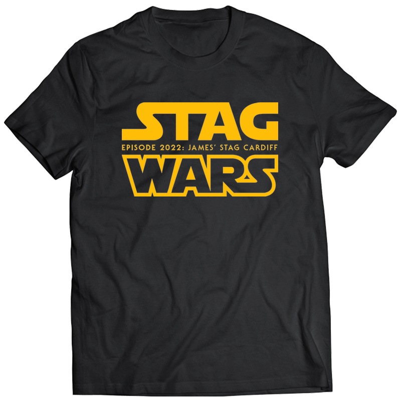 Stag Wars Stag Do T-Shirts - front view