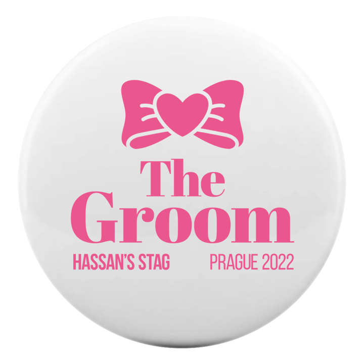 The Groom Bow Badge - front view