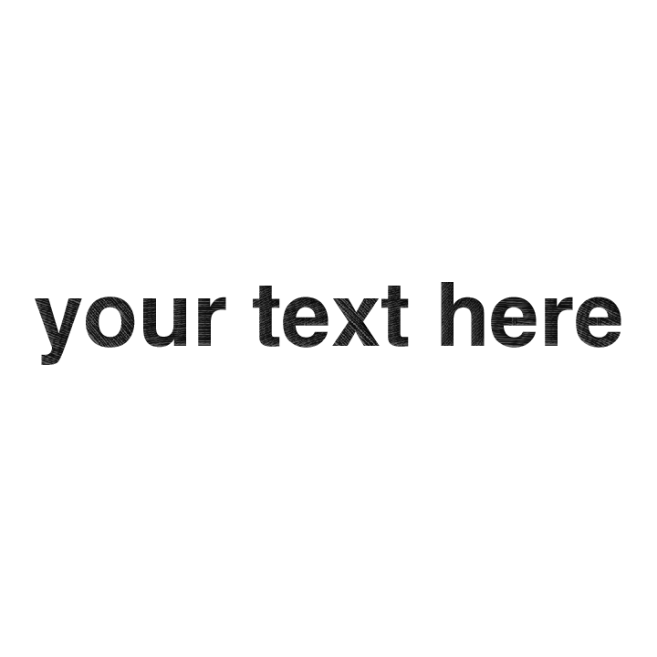 Custom Text Hat - zoom view'