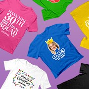 A selection of different customisable t-shirts 