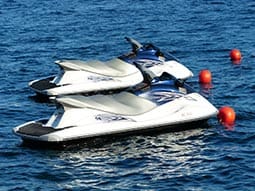 Image of two jet skis in the water 
