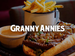 A meal with the Granny Annies logo overlayed