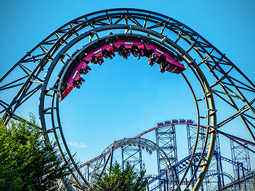 A rollercoaster at Blackpool Pleasure Beach