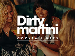 A group of girls drinking cocktails at Dirty Martini