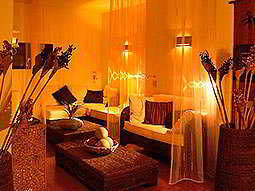 The interiors of a tranquil, relaxing spa 