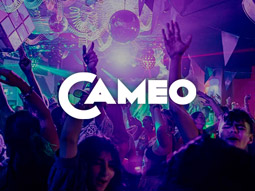 People dancing at Cameo Club in Bournemouth with the logo overlayed