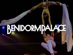 Two acrobats performing in the air at Benidorm Palace