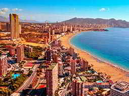 An areal shot of Benidorm