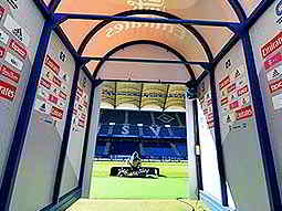 The tunnel to the pitch at Volksparkstadion