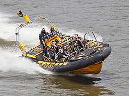 Speedboat RIB on Thames River
