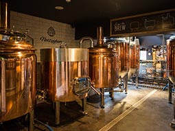 The microbrewery in Brewhouse and Kitchen