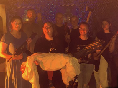 Some of the LNOF team after solving an escape room