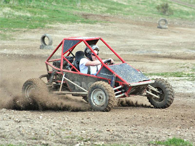 Someone driving a rage buggy at Max Events in Bournemouth
