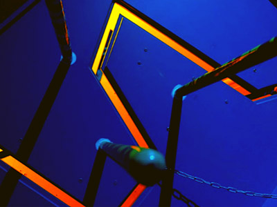 A puzzle challenge with led lights at GoQuest Challenge Zone in Dublin