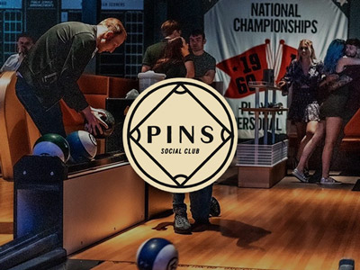 Someone about to bowl at Pins in Liverpool