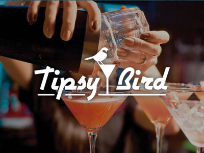 Someone pouring out cocktails at the Tipsy Bird