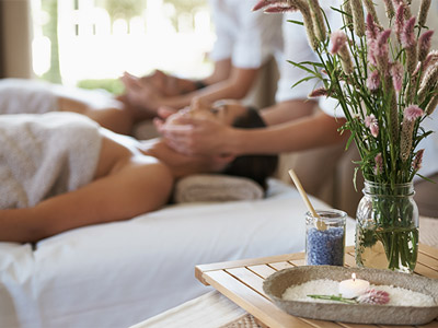Two people getting massages done at a spa in Split