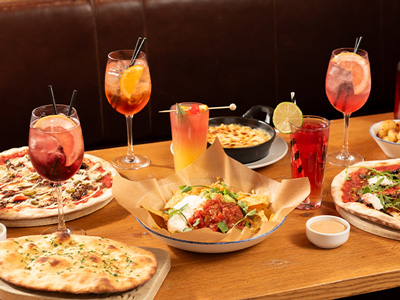 Cocktails and Pizza at Stable Pizza