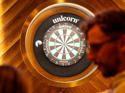 A dart board