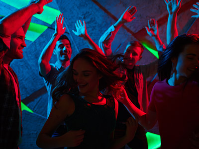 People dancing in a club in Porto