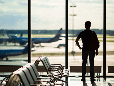 Someone waiting at the airport