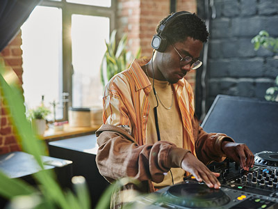 A DJ playing a set