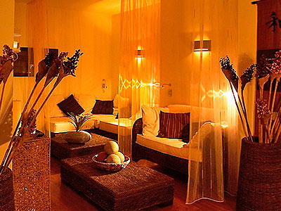 The interiors of a tranquil, relaxing spa 