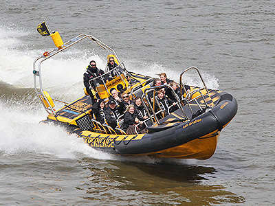 Speedboat RIB on Thames River