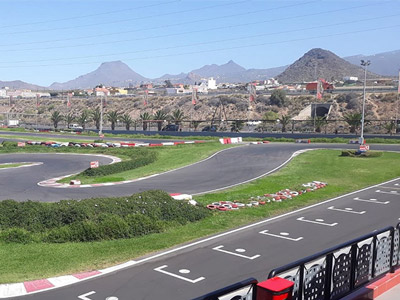 The outdoor karting track in Tenerife