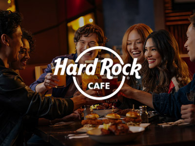 People enjoying a meal at Hard Rock Cafe