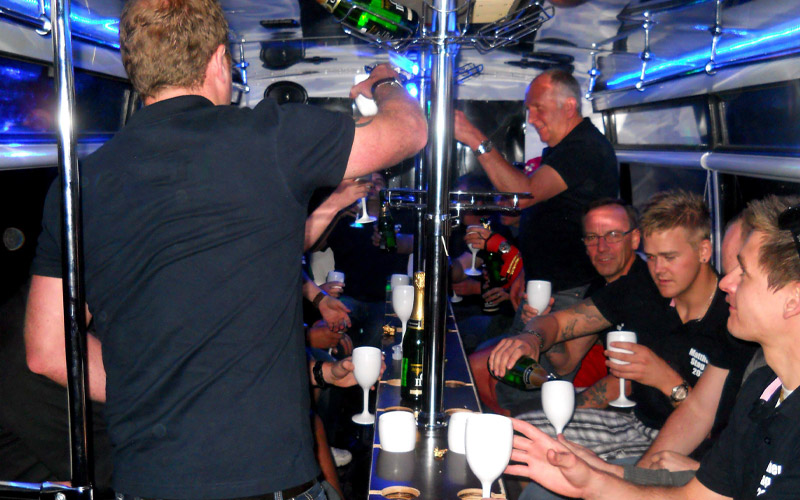 All aboard the party bus 