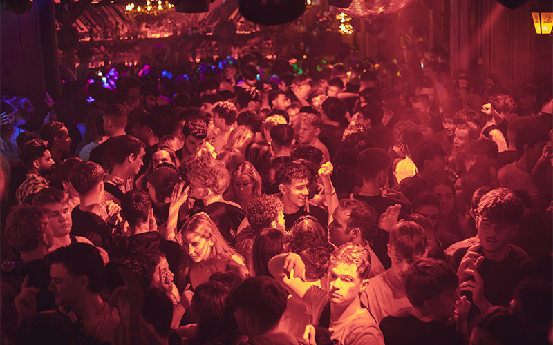 Join party goers on the dance floor at Barbara