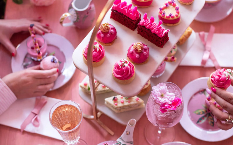 Get a mix of sweet and savoury treats with a pot of tea 