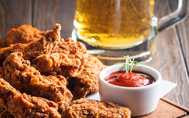 Taste 5 different hot sauces paired with 5 chicken drumlets 