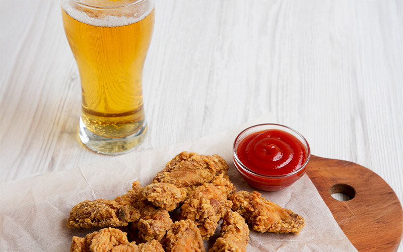 Get 3 local beers to wash down the drumlets 