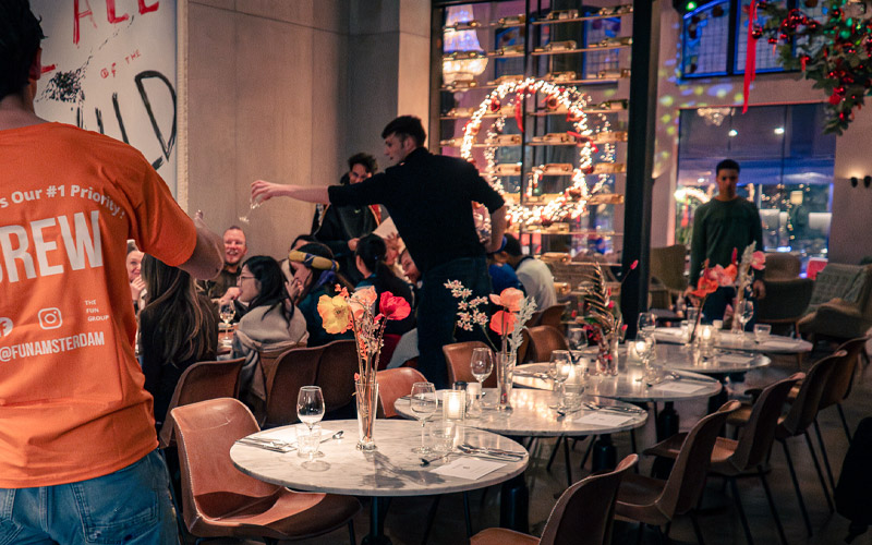 Settle down to a delicious 3 course meal 