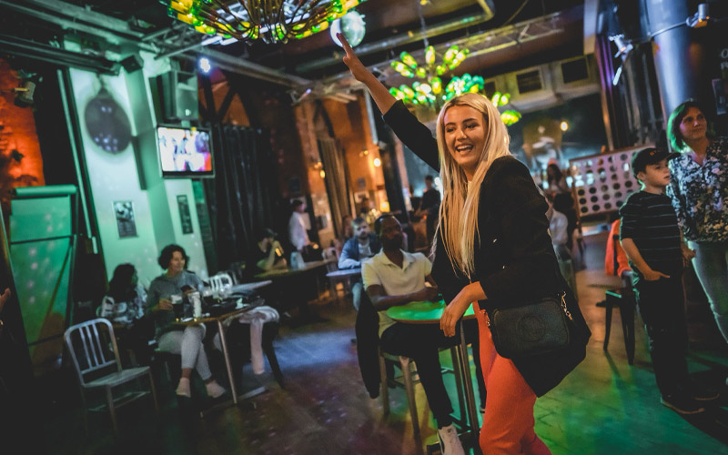 Get to play on a champion sized shuffleboard 