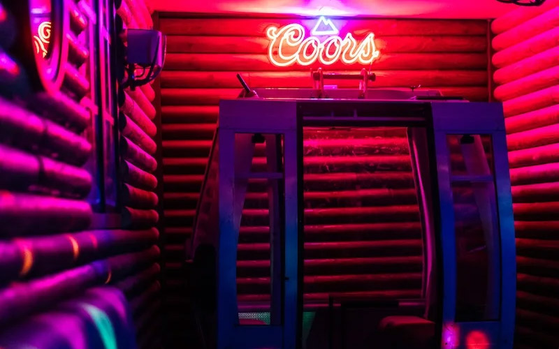 The booths have cutting edge tech 