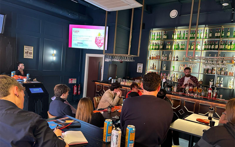 Enjoy a welcome drink 