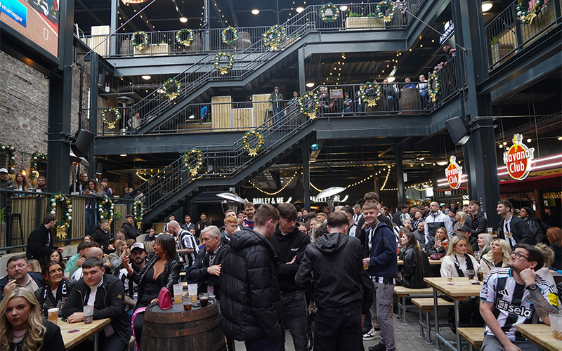 Explore three floors of food and drink 
