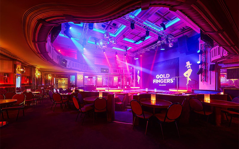 Strip club Praha Goldfingers Prague.