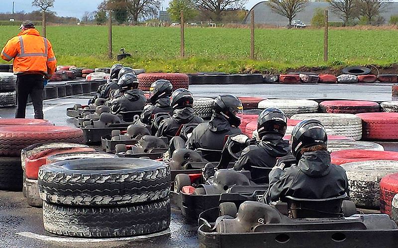 Lined up and ready to race.... 