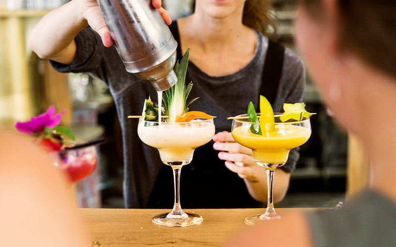  Learn to make three cocktails 