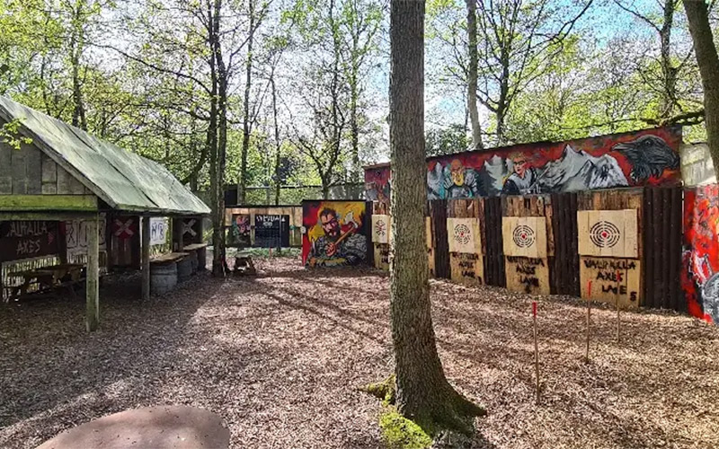The purpose built outdoor target range at NPF Bassetts Pole Adventure Park 