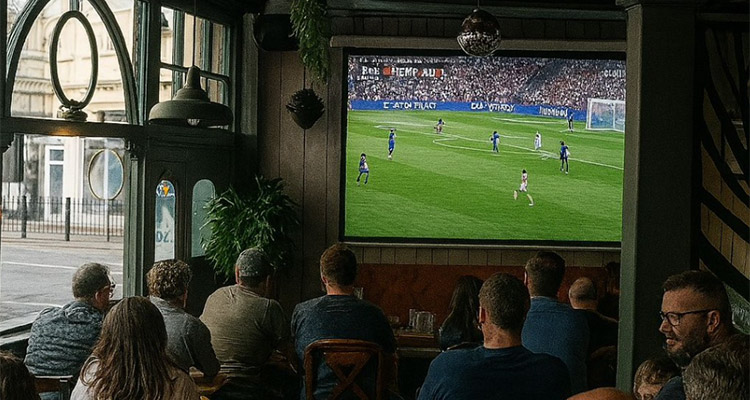 The Branksome pub which has a large screen showing the football 