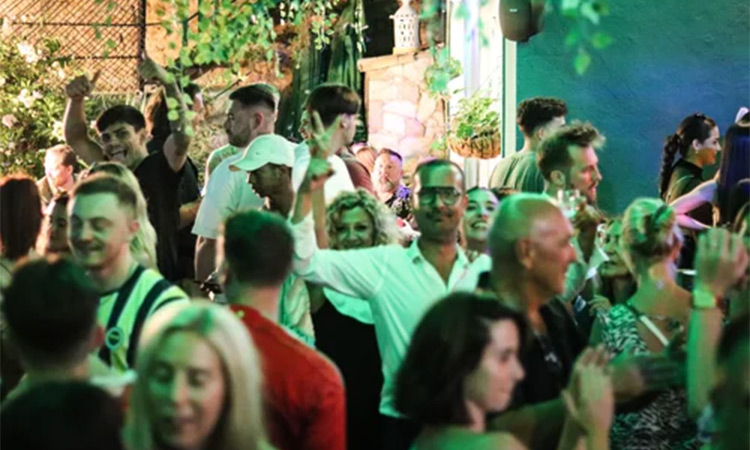 A group of party goers at Yolo Lounge