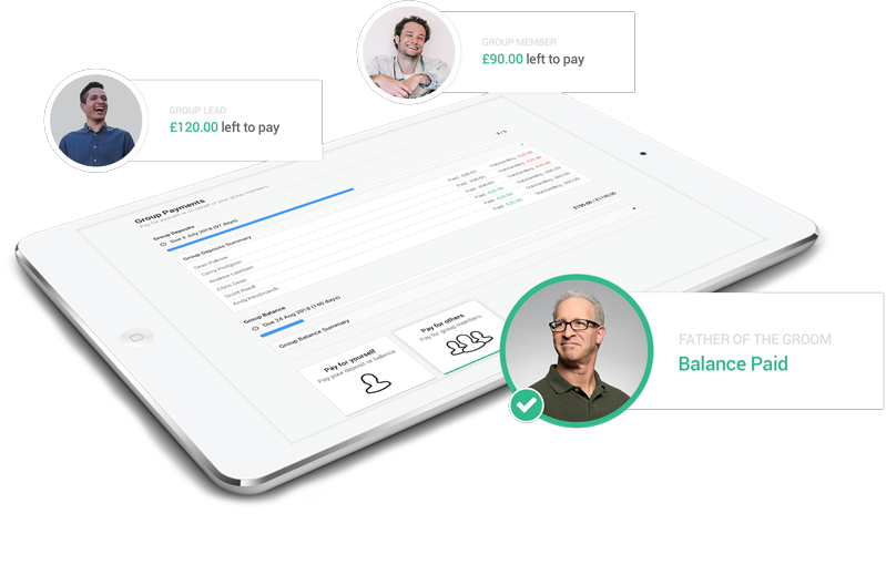 A tablet with LNOF’s online payment system displayed on screen