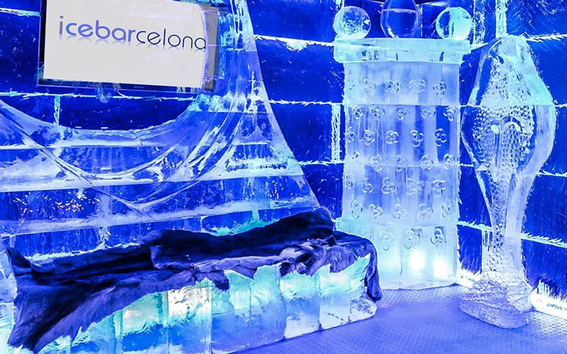 The interiors of Ice Bar in Barcelona