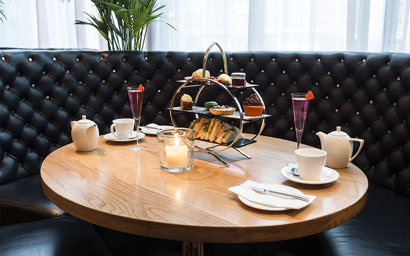 An afternoon tea laid out on a table